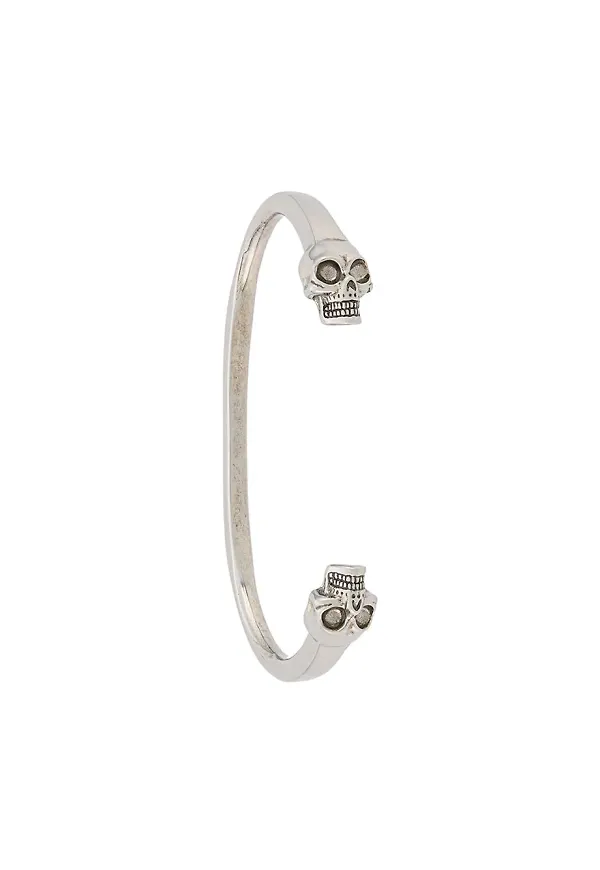 Alexander McQueen armband med dödskallar - Metallic