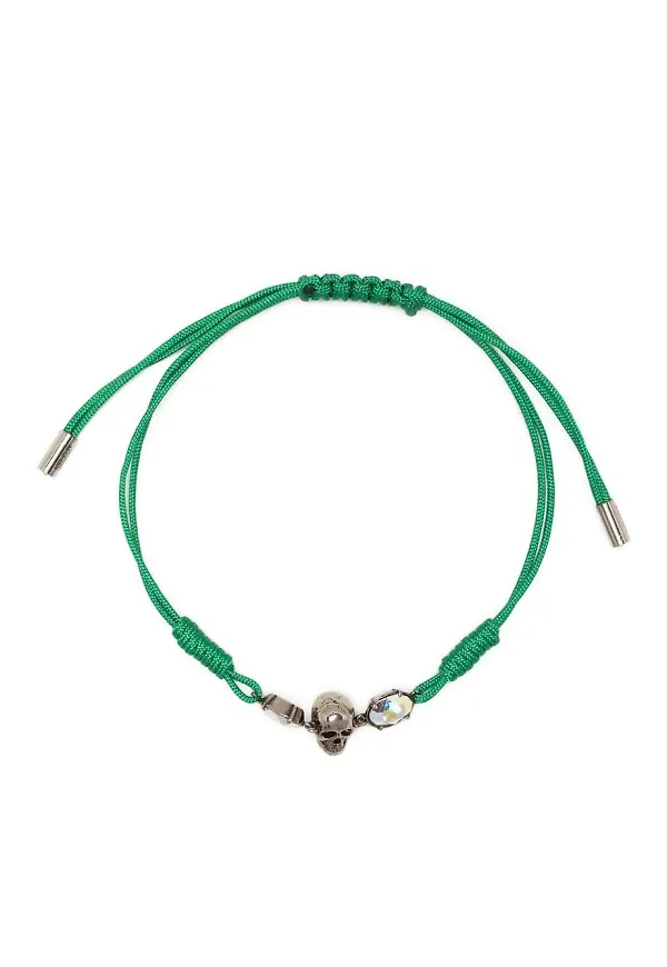 Alexander McQueen armband med dödskalle - Grön