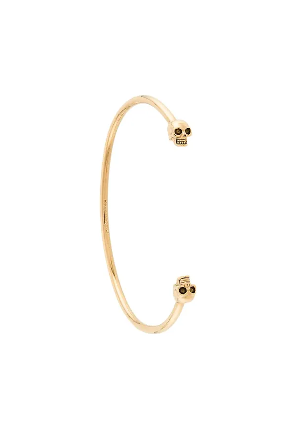 Alexander McQueen armband med dödskalle - Guldfärgad