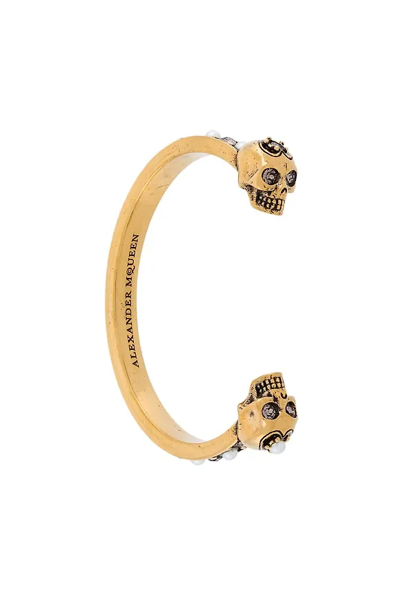 Alexander McQueen armband med dödskalle - Metallic