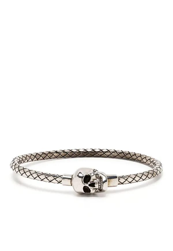Alexander McQueen armband med dödskalle - Silverfärgad