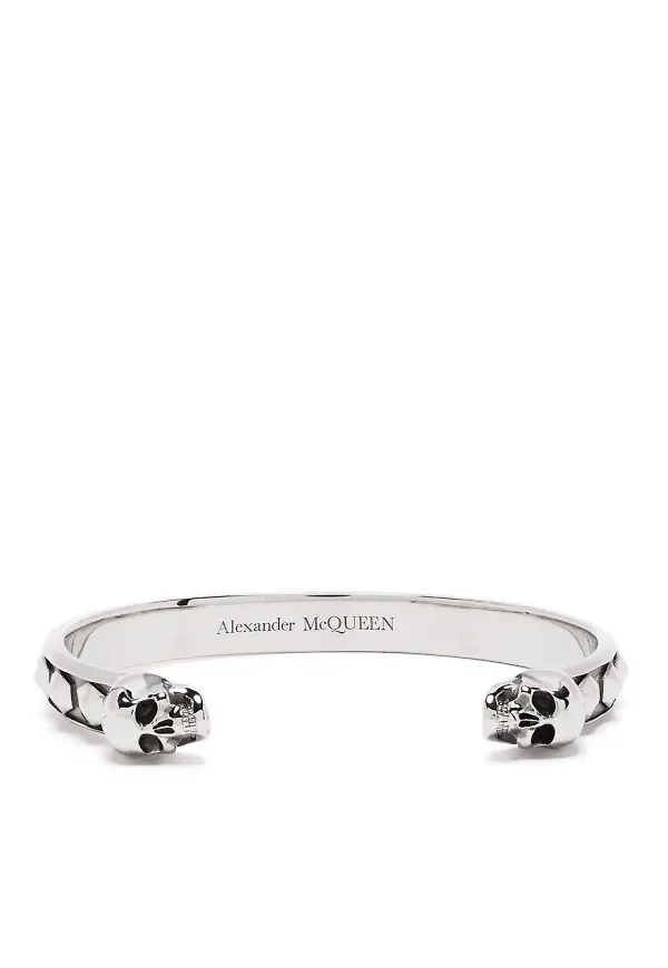 Alexander McQueen armband med dödskalle - Silverfärgad