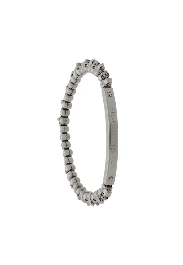 Alexander McQueen armband med dödskalle - Silverfärgad