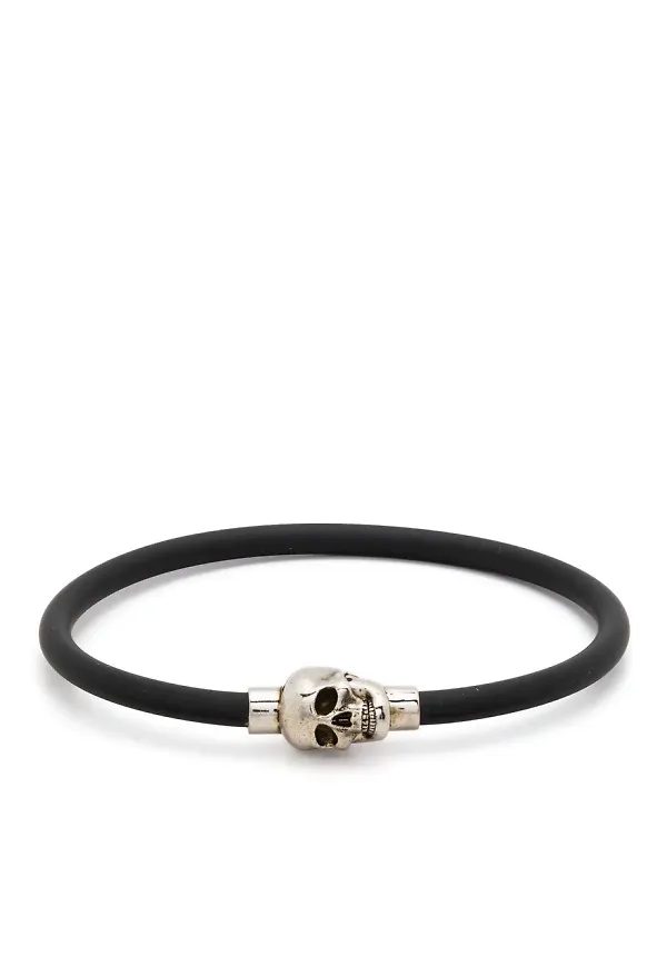 Alexander McQueen armband med dödskalle - Svart