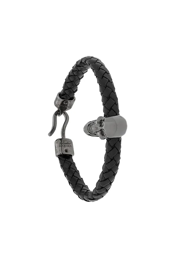 Alexander McQueen armband med dödskalle - Svart