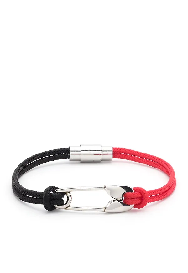 Alexander McQueen armband med säkerhetsnål - Svart