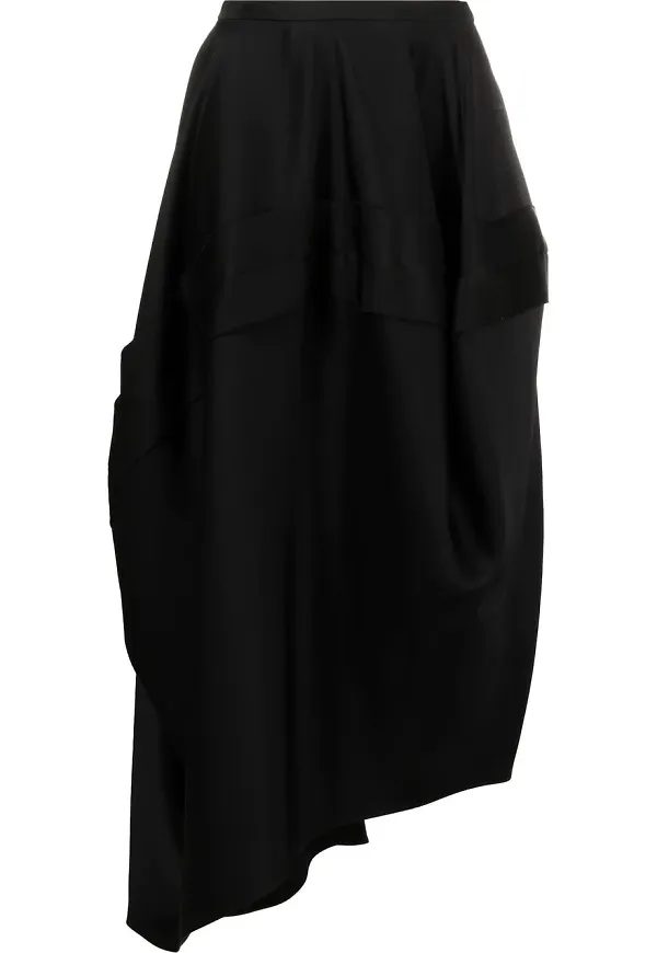 Alexander McQueen asymmetrisk ballongkjol - Svart