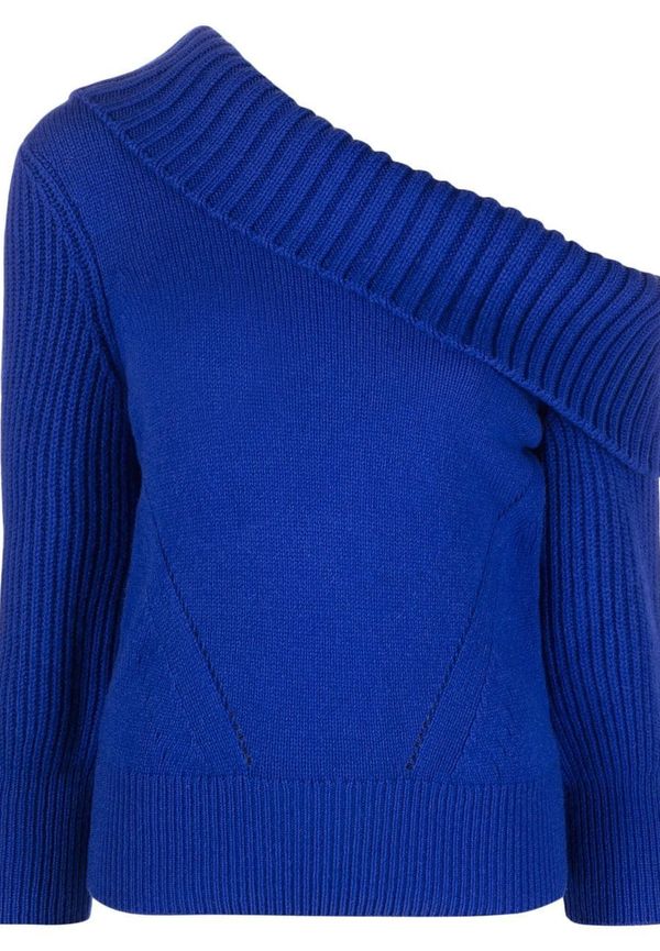 Alexander McQueen asymmetrisk baraxlad topp - Blå