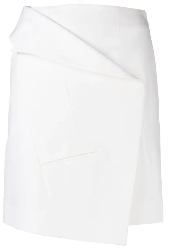 Alexander McQueen asymmetrisk minikjol - Vit