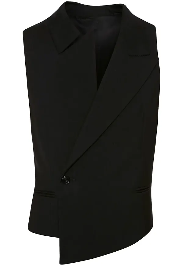 Alexander McQueen asymmetrisk väst - Svart