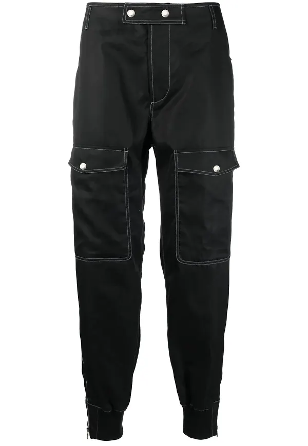 Alexander McQueen avsmalnade cargobyxor - Svart