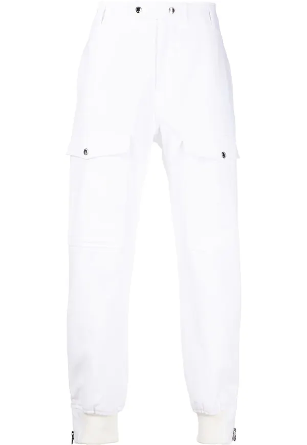 Alexander McQueen avsmalnande cargobyxor - Vit