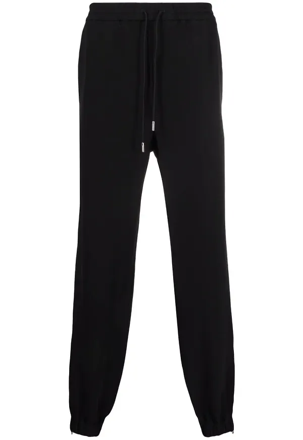 Alexander McQueen avsmalnande mjukisbyxor - Svart