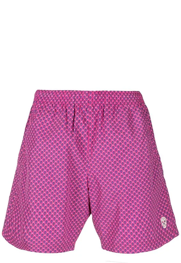 Alexander McQueen badbyxor med dödskalletryck - Rosa