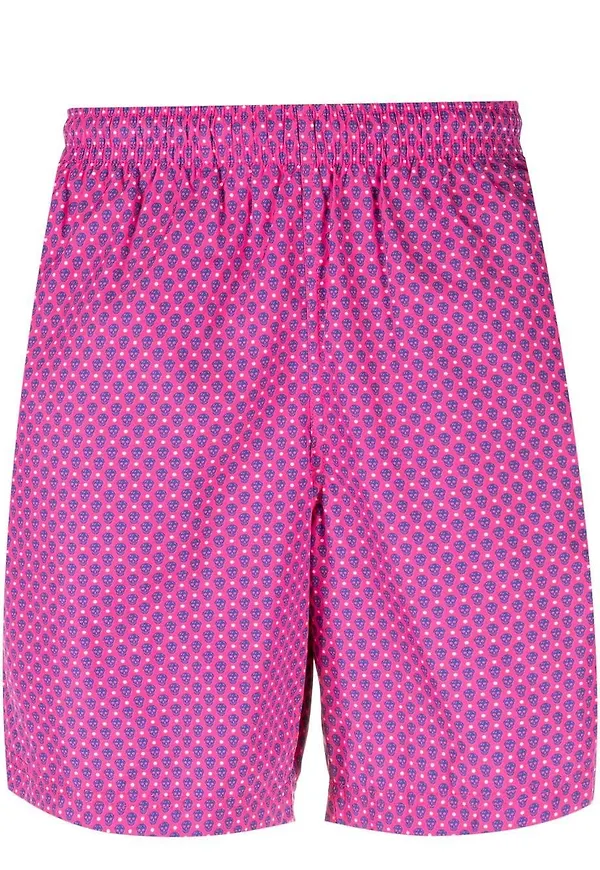 Alexander McQueen badbyxor med dödskalletryck - Rosa