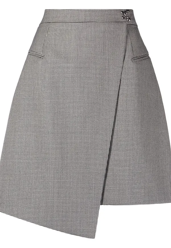 Alexander McQueen Barathea asymmetrisk omlottkjol - Svart