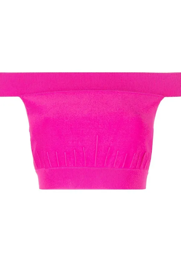 Alexander McQueen baraxlad croptop - Rosa