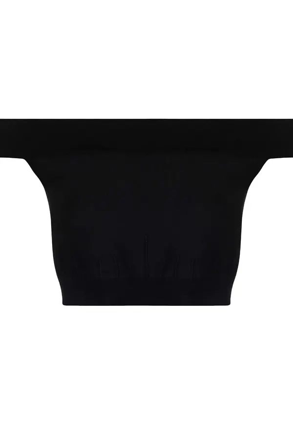 Alexander McQueen baraxlad croptop - Svart