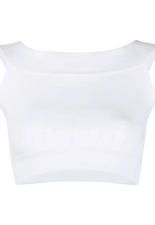 Alexander McQueen baraxlad croptop - Vit