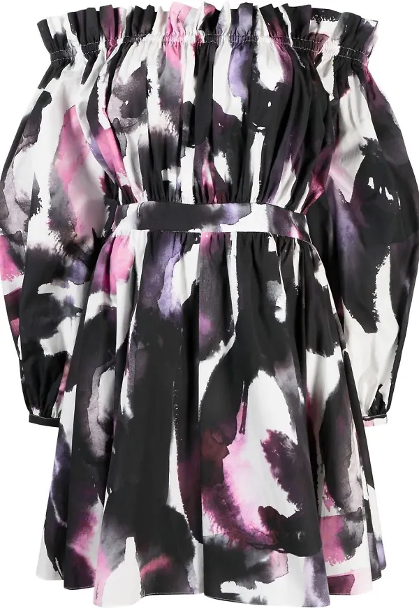 Alexander McQueen baraxlad miniklänning - Vit