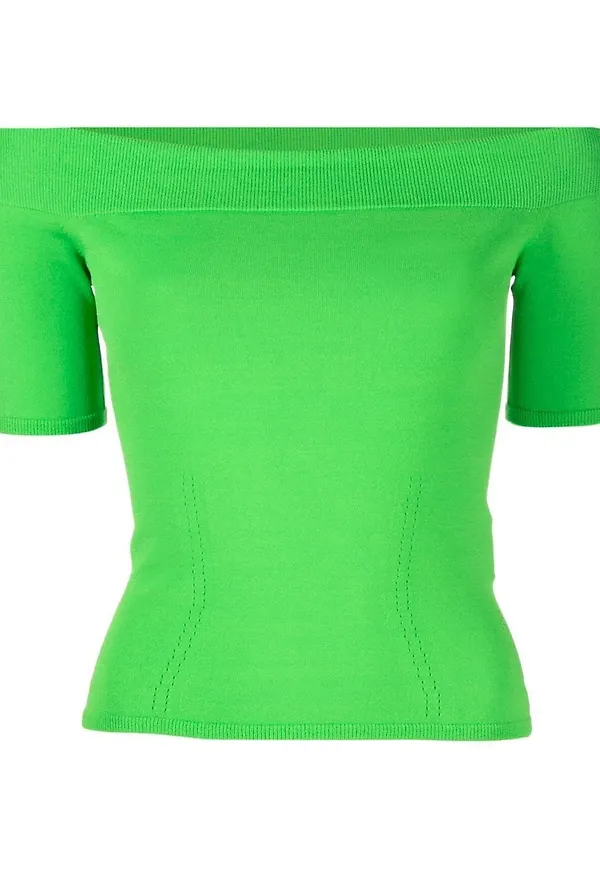 Alexander McQueen baraxlad t-shirt - Grön