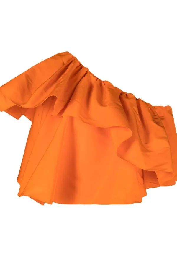 Alexander McQueen baraxlad volangblus - Orange