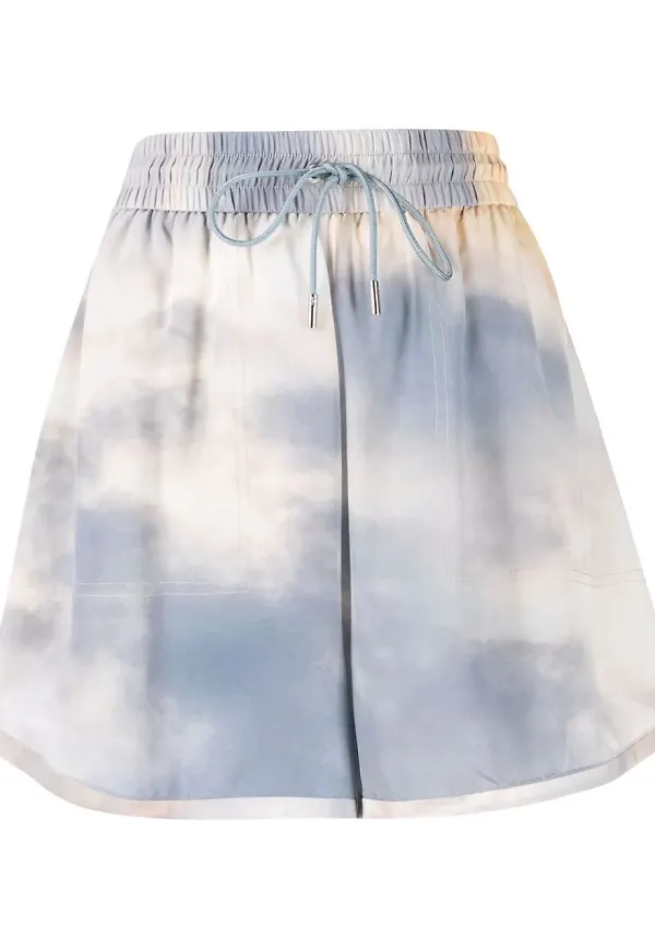 Alexander McQueen batikmönstrade shorts - Blå
