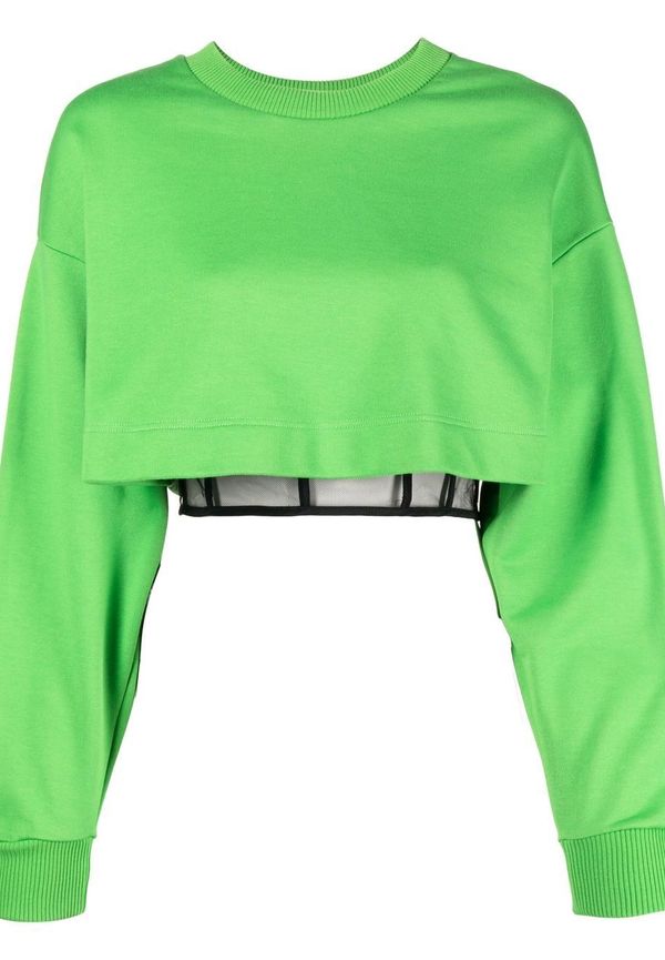 Alexander McQueen beskuren skiktad sweatshirt - Grön
