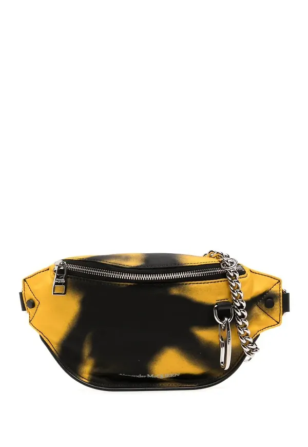 Alexander McQueen Biker midjeväska med logotyp - Svart