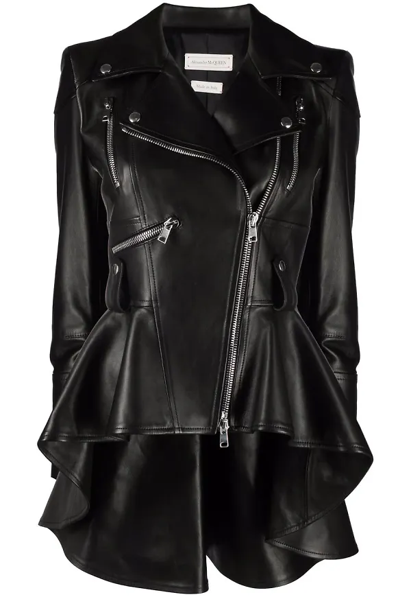 Alexander McQueen bikerjacka - Svart