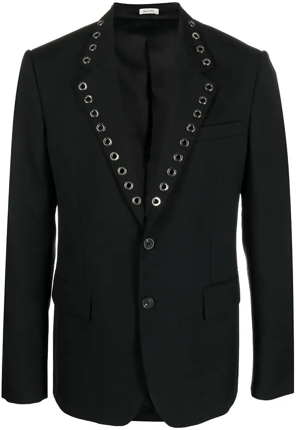 Alexander McQueen blazer med öljetter - Svart