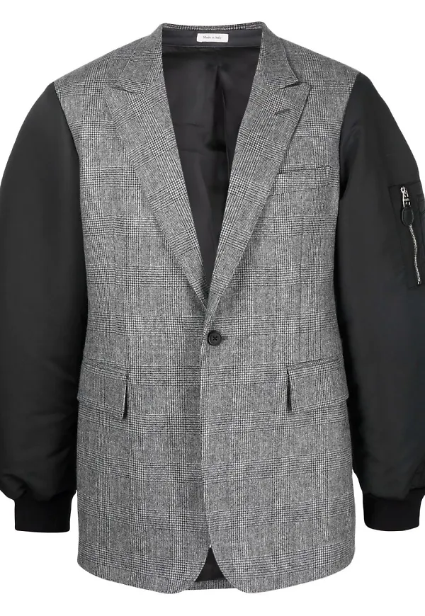Alexander McQueen bomberjacka i blazer-modell - Grå