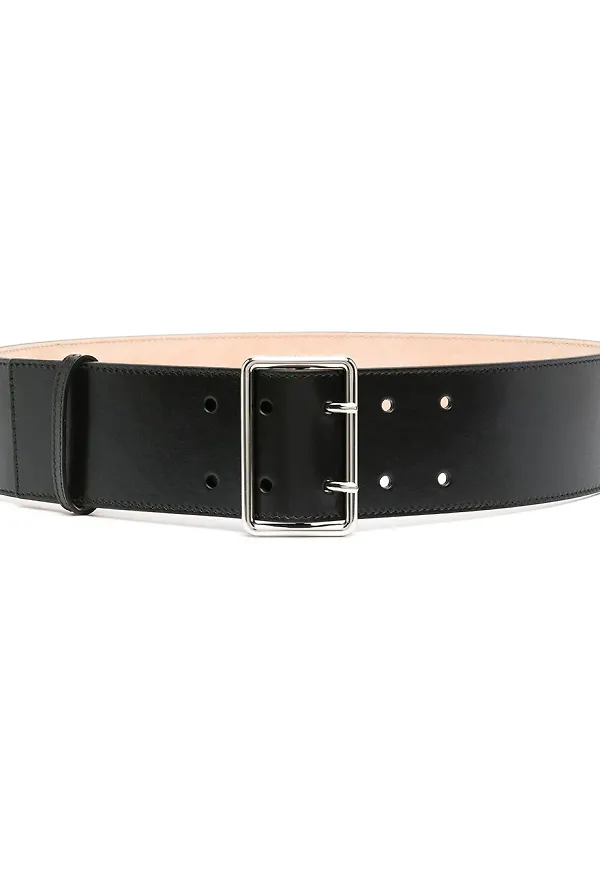 Alexander McQueen brett bälte - Svart
