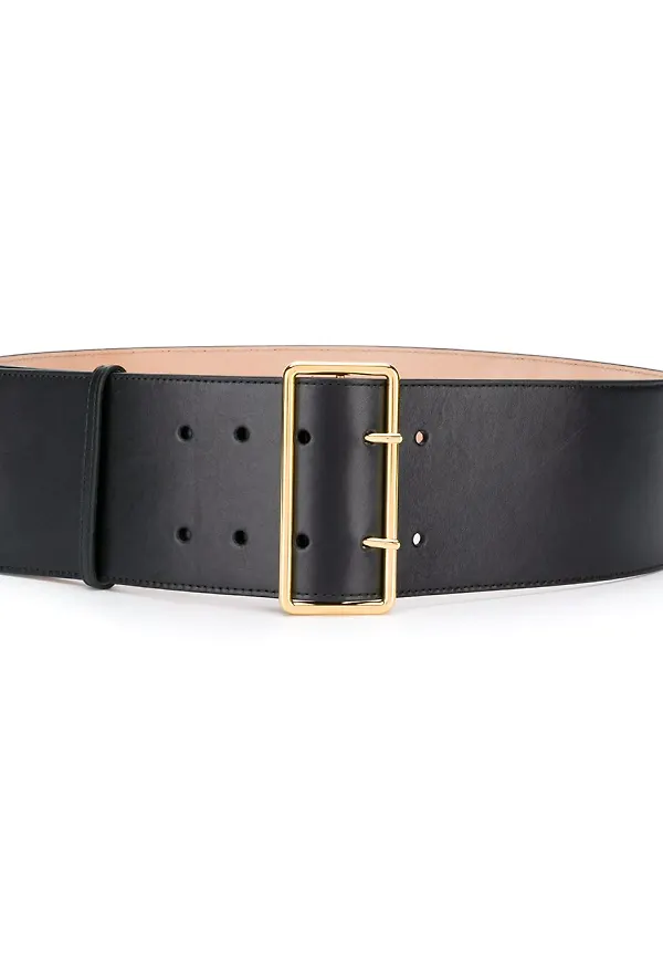 Alexander McQueen brett midjeskärp - Svart