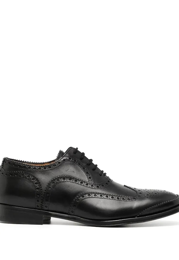 Alexander McQueen brogues med snörning - Svart