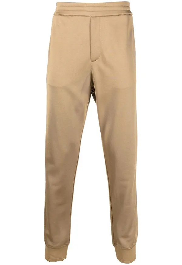 Alexander McQueen byxor med broderad logotyp - Brun