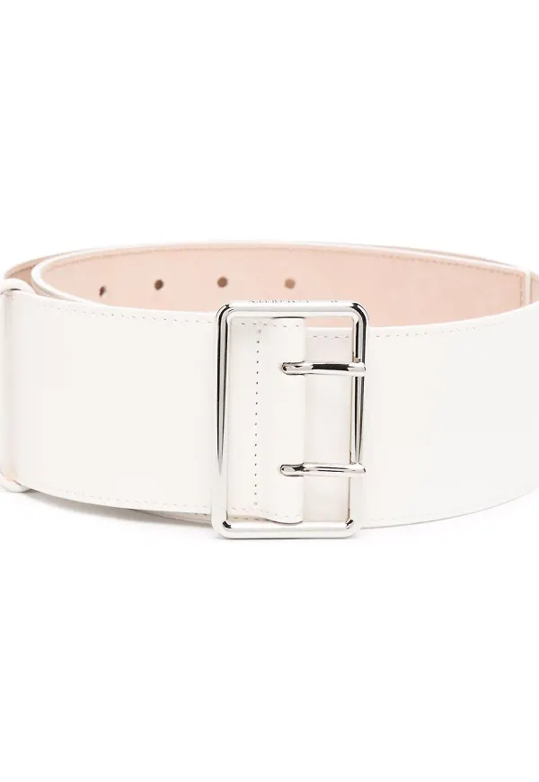 Alexander McQueen bälte med spänne - Neutral