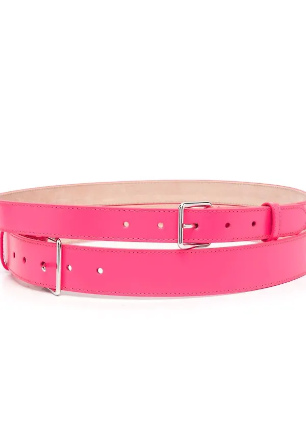 Alexander McQueen bälte med spännen - Rosa