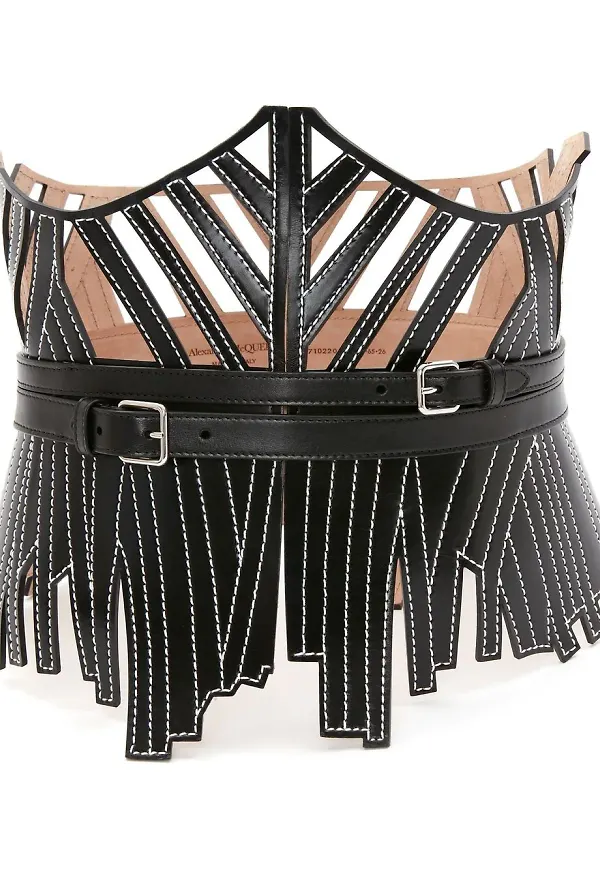 Alexander McQueen Cage korsettbälte - Svart