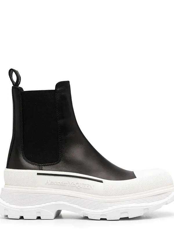 Alexander McQueen Chelsea-boots med grov sula - Svart