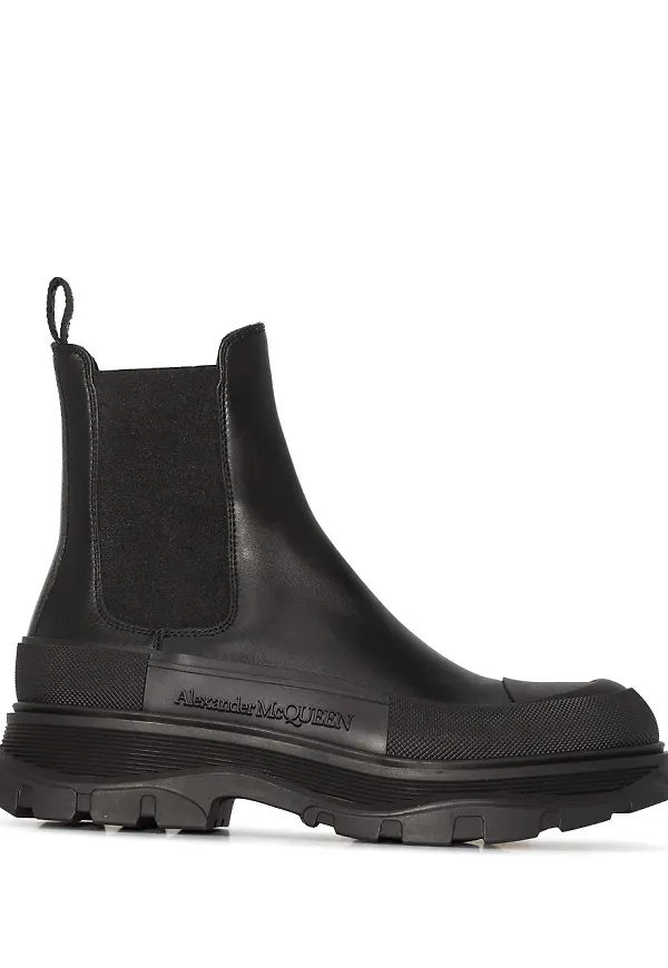 Alexander McQueen Chelsea-boots med grov sula - Svart