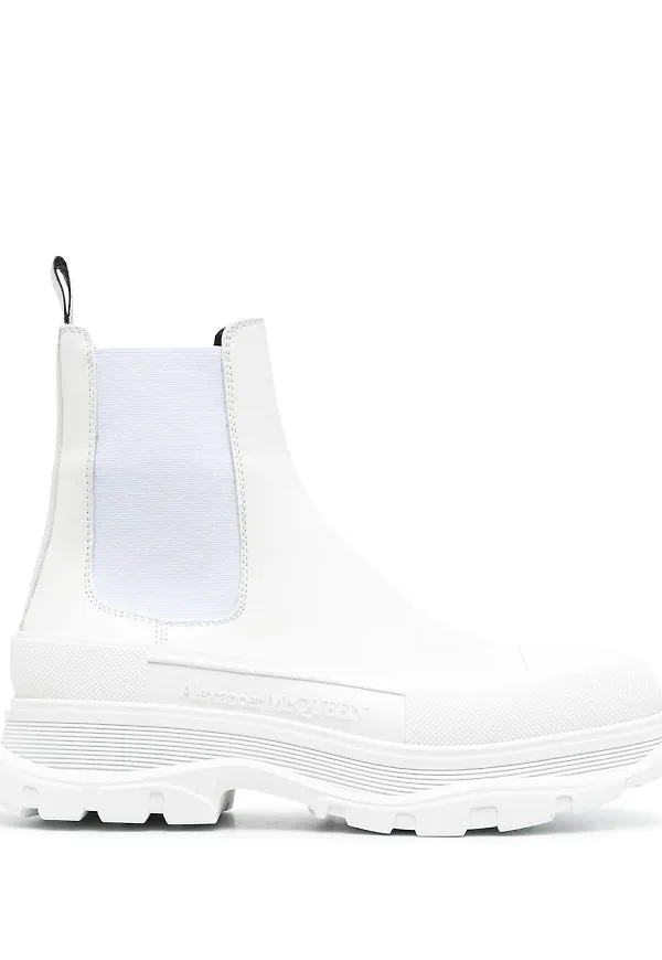 Alexander McQueen Chelsea-boots med grov sula - Vit