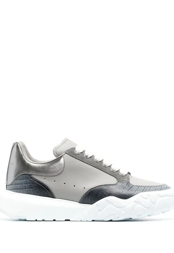 Alexander McQueen Court låga sneakers - Grå