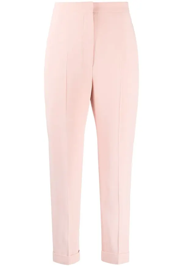 Alexander McQueen croppade finbyxor - Rosa