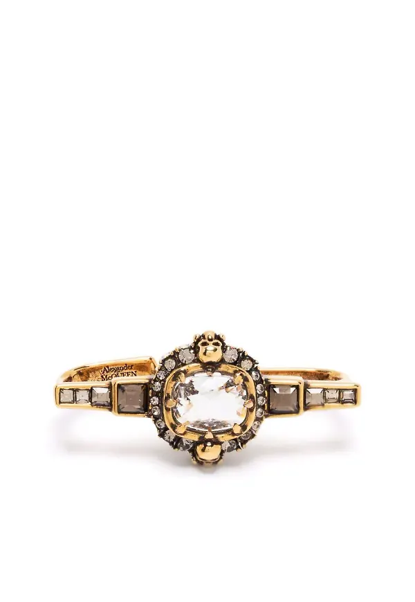 Alexander McQueen cuff med dödskalle - Guldfärgad