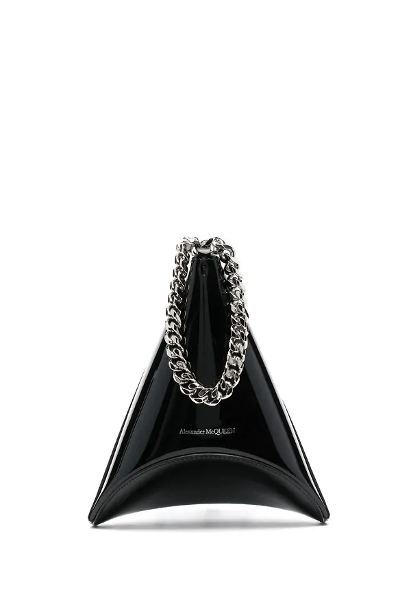 Alexander McQueen Curve läderpouch - Svart