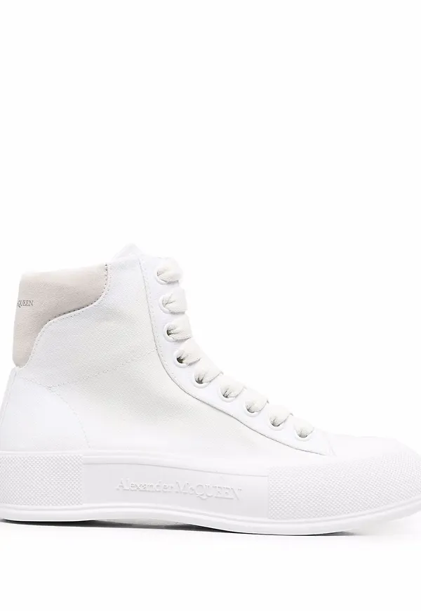 Alexander McQueen Deck höga sneakers - Vit