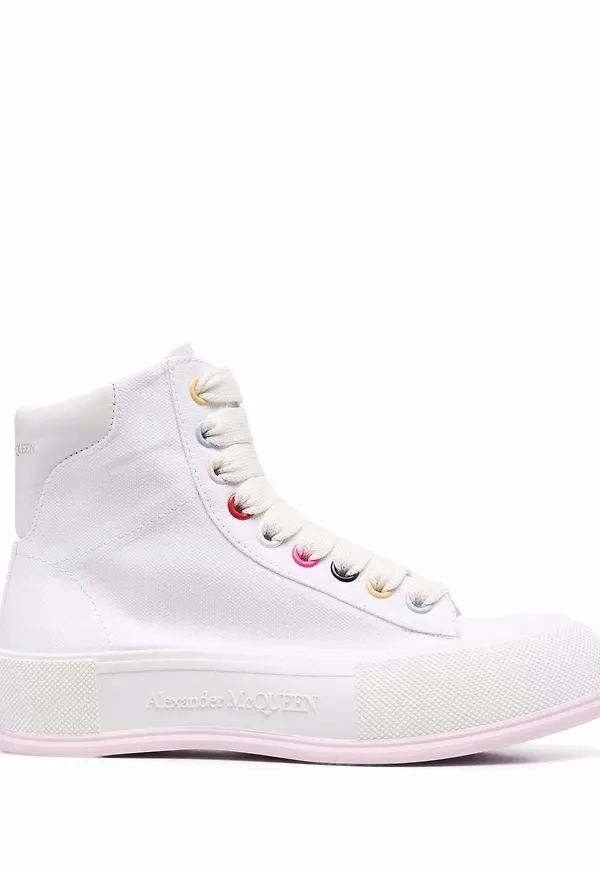 Alexander McQueen Deck höga sneakers - Vit