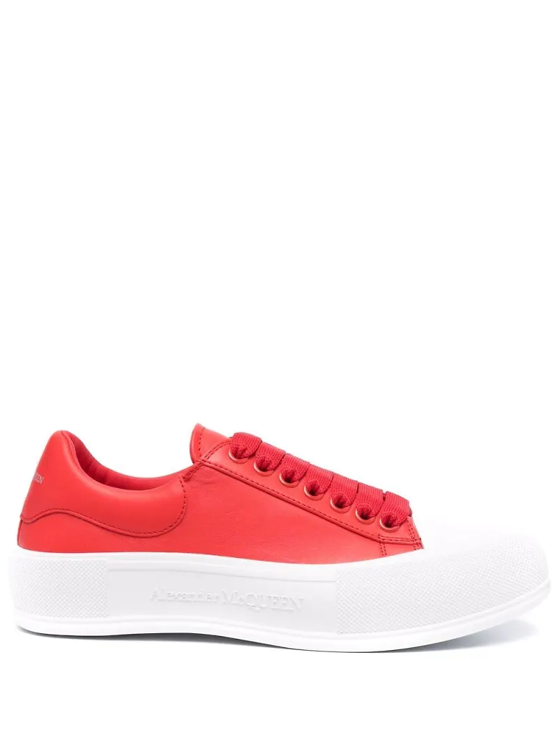 Alexander McQueen Deck låga sneakers - Röd
