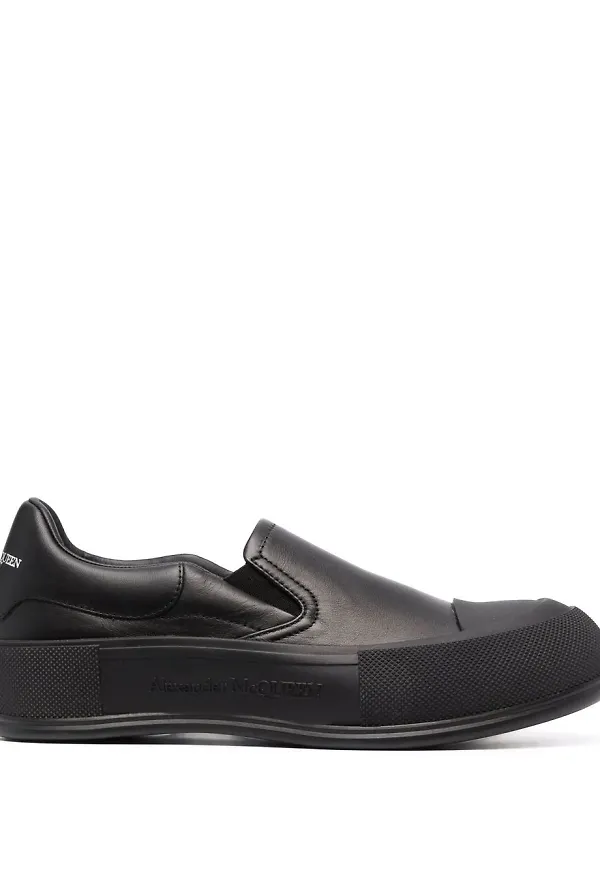 Alexander McQueen Deck slip on-sneakers - Svart